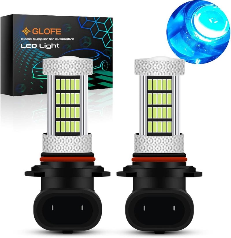 GLOFE High Power 92smd LED Bulbs 8000K Ice Blue 9005 9006 9145 9140 H10 Super Bright Fog Light or Daytime Running Driving Lights (DRL Lamps) Replacement for Cars,Trucks, SUVs, Vans - Image 1